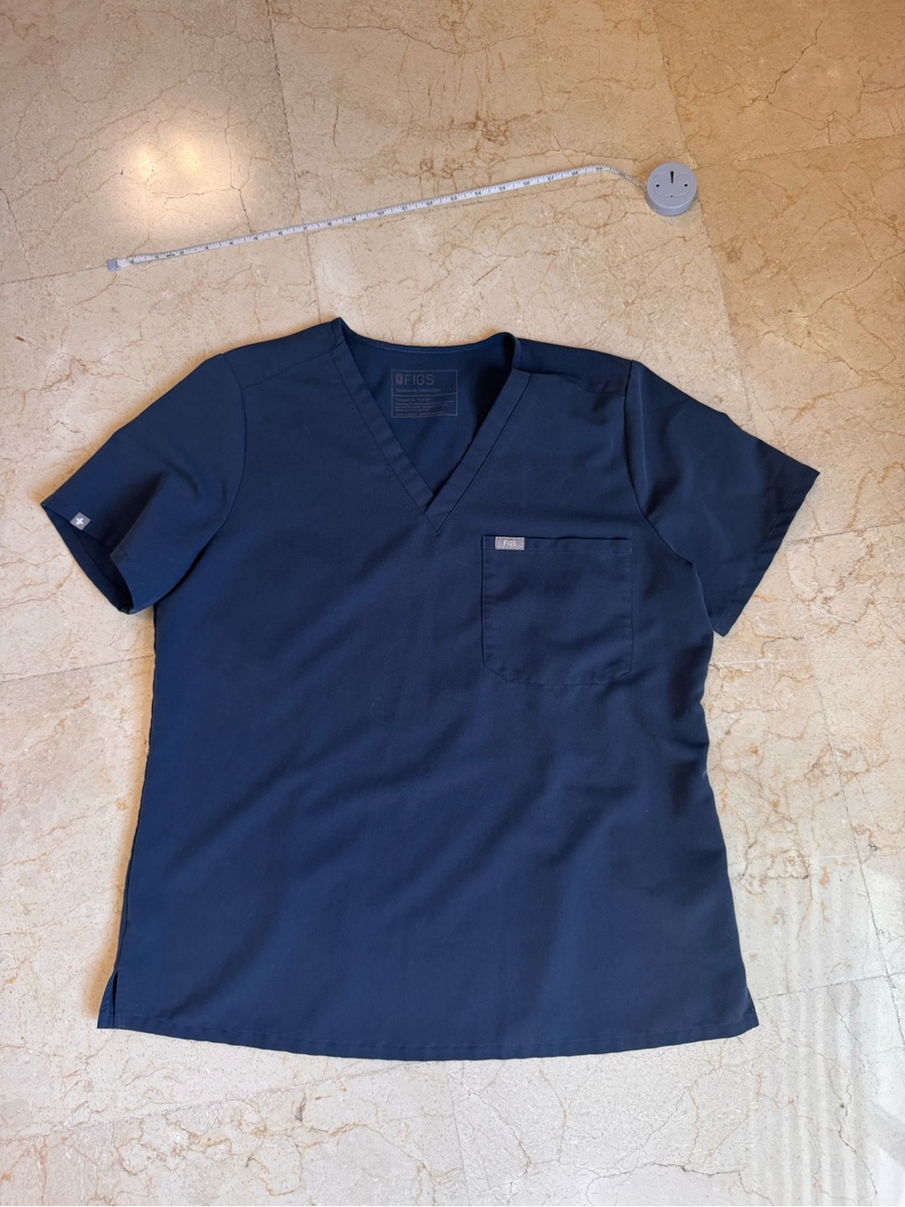 FIGS Womens V-Neck Scrub Top - Dark Harbor